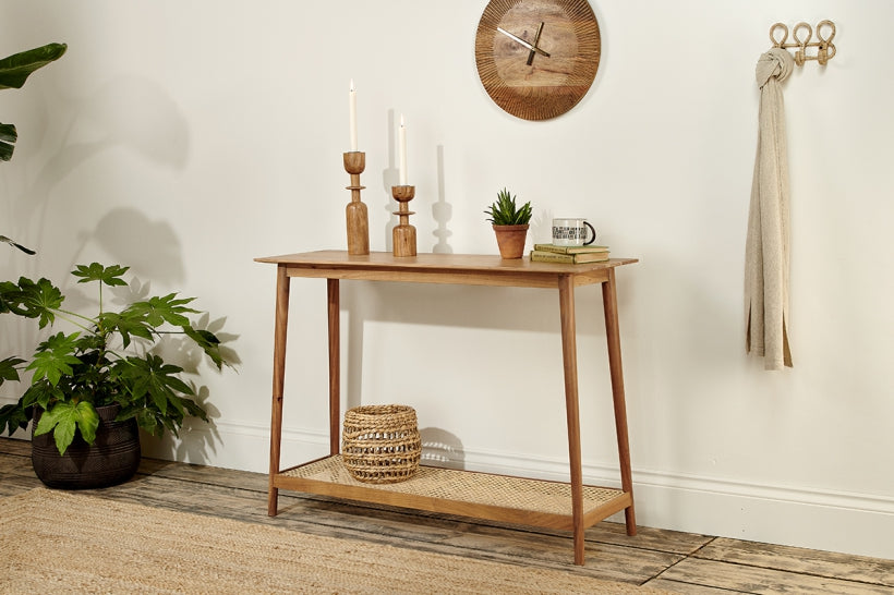 Erabar Acacia &amp; Cane Console Table