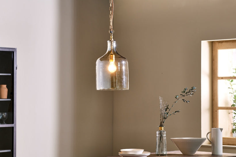 Kalsi Recycled Glass Pendant Light - Lustre - Small - Stable Home Garden