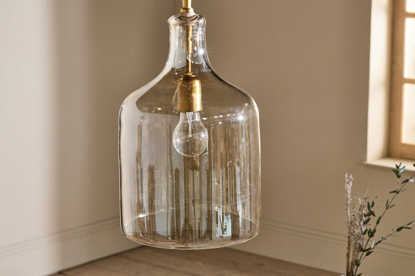 Kalsi Recycled Glass Pendant Light - Lustre - Small - Stable Home Garden