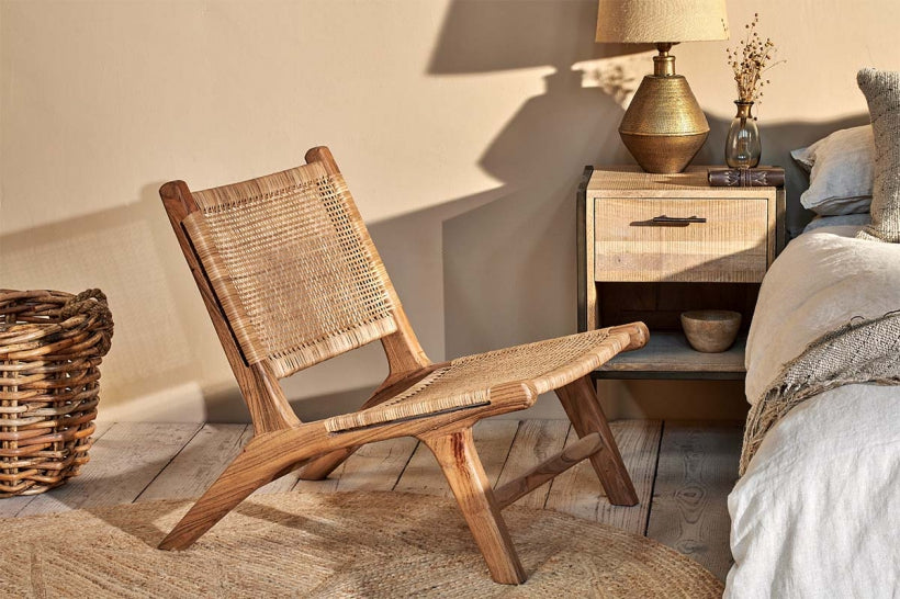 Madrisana Acacia & Rattan Woven Chair - Stable Home Garden