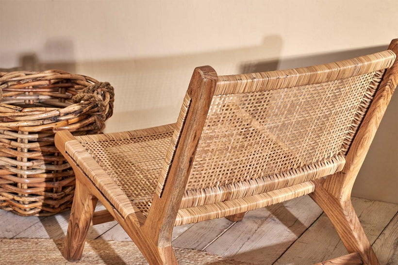 Madrisana Acacia &amp; Rattan Woven Chair