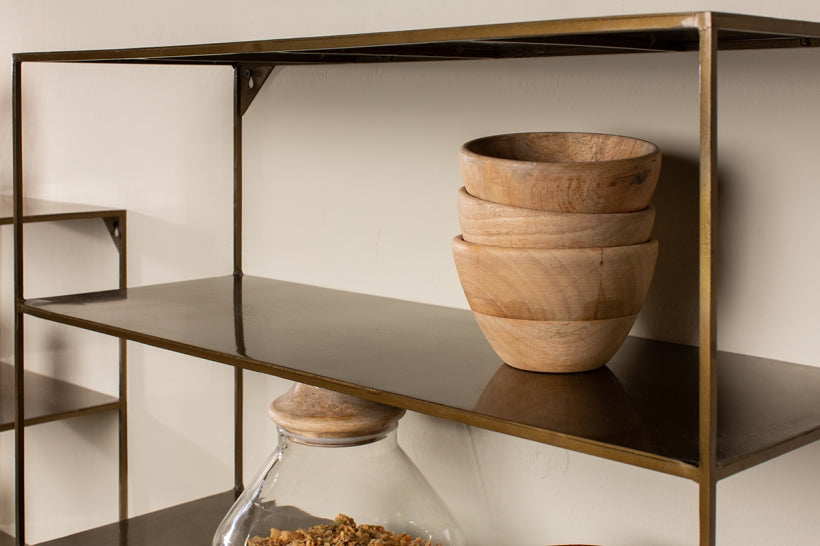 Meghana Iron Shelf With Hooks - Wide - Stable Home Garden