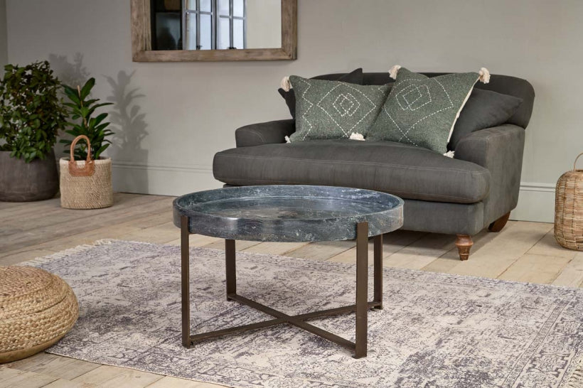 Medela Marble & Iron Coffee Table - Stable Home Garden