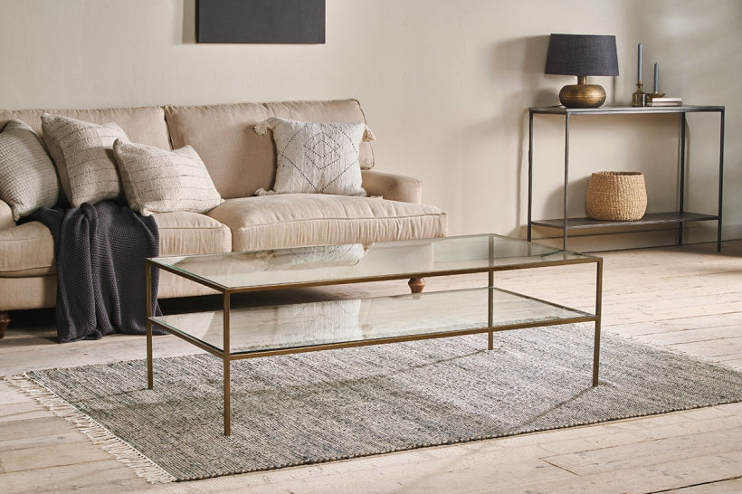 Nakuru Iron &amp; Glass Coffee Table