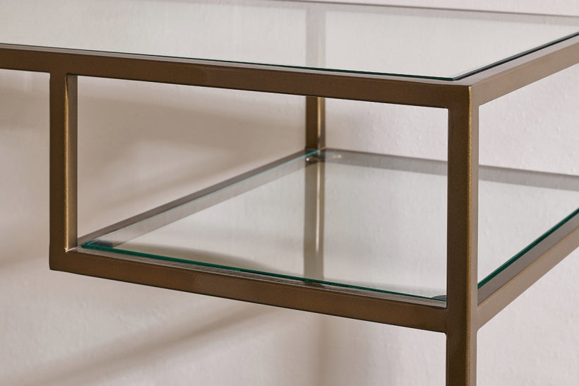 Nakuru Iron &amp; Glass Console Table