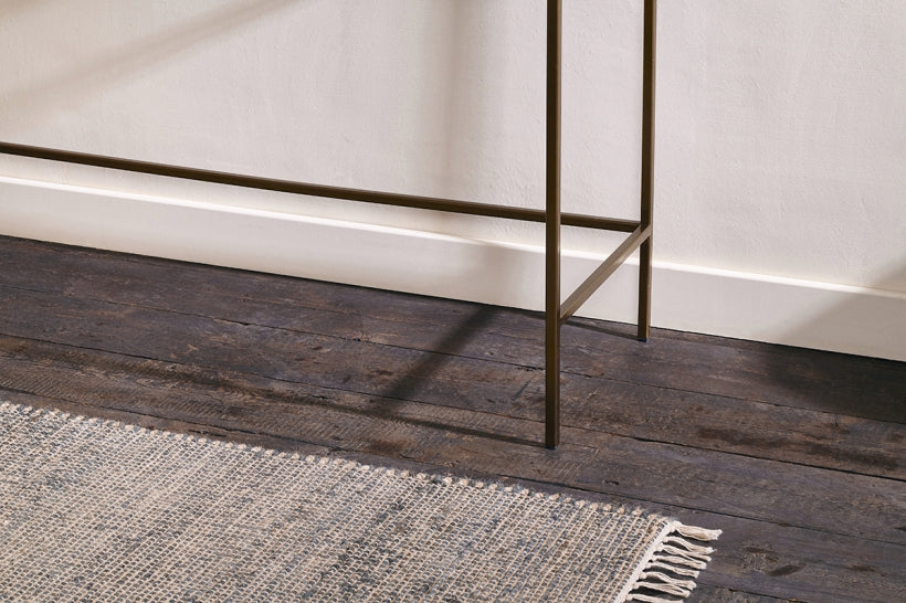 Nakuru Iron &amp; Glass Console Table - Stable Home Garden