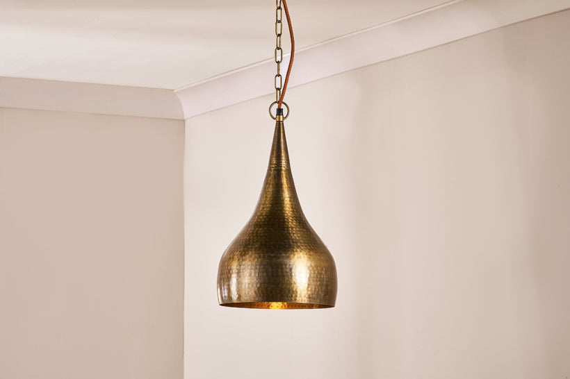Quinn Hammered Metal Pendant - Small - Stable Home Garden