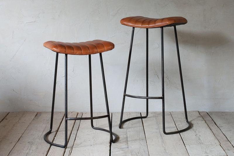 Narwana Leather Stools - Stable Home Garden