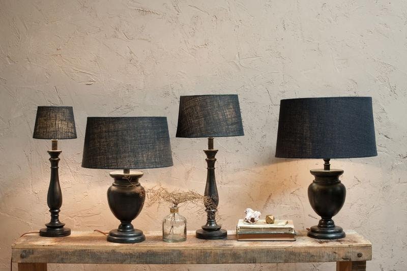 Dia Jute Lampshades - Ink