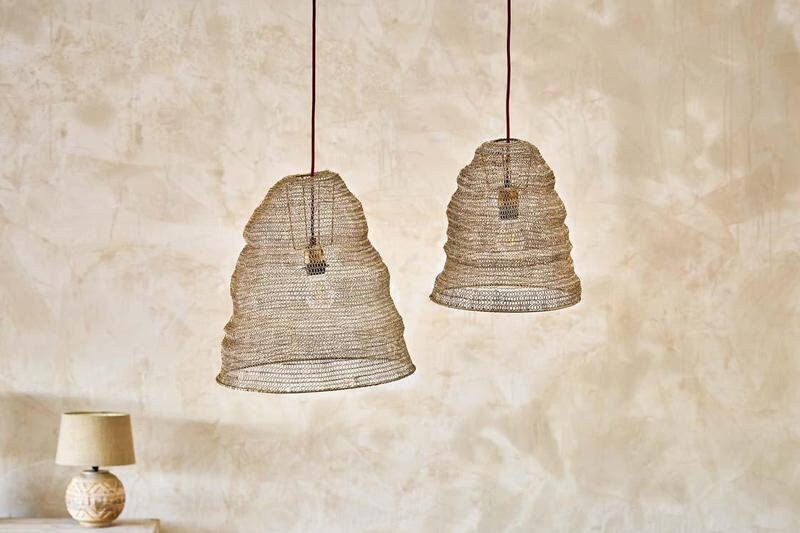 Jatani Wire Lampshades - Antique Brass - Stable Home Garden