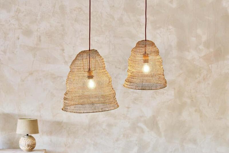 Jatani Wire Lampshades - Antique Brass - Stable Home Garden